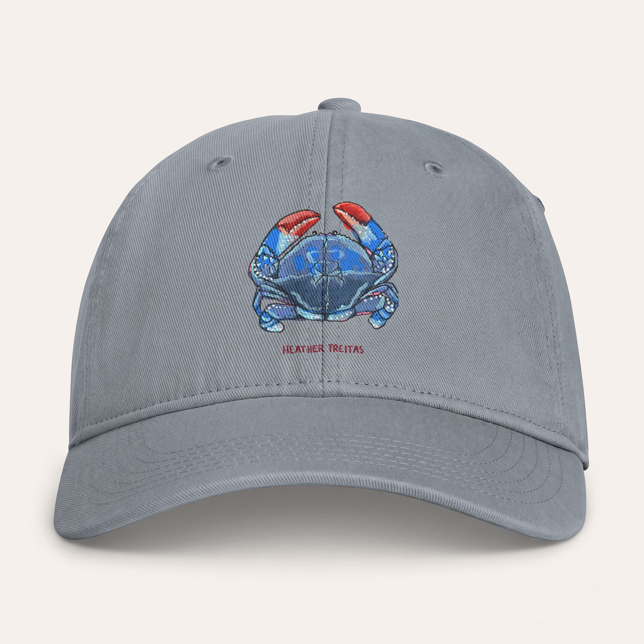 Blue Crab Washed Cotton Cap