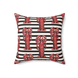 Lobster Velveteen Throw Pillow