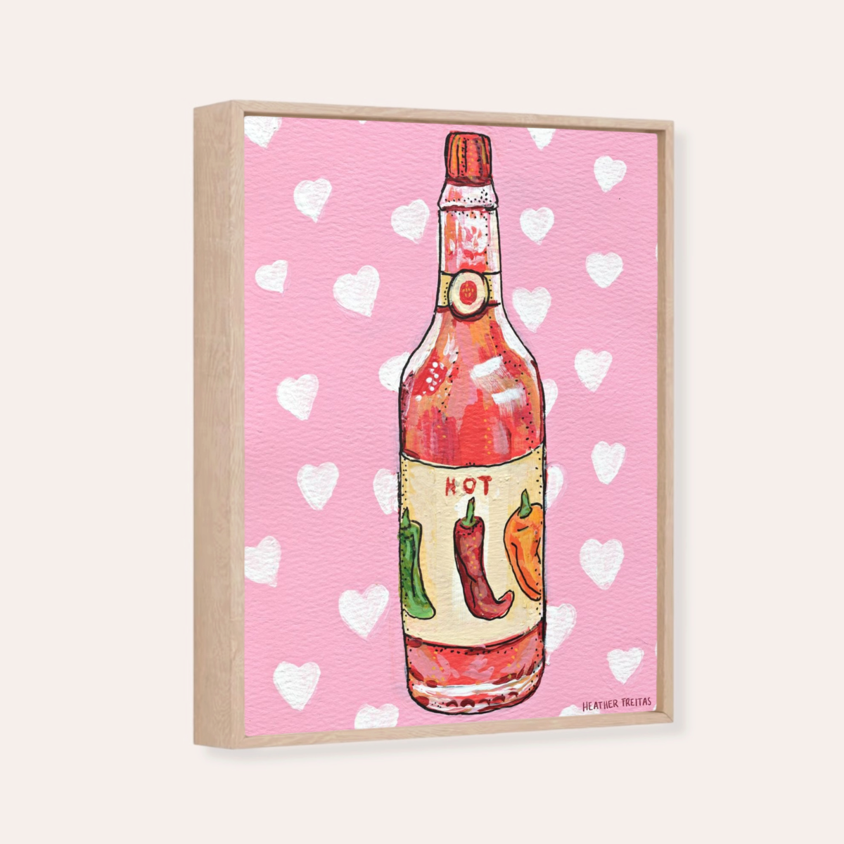 Hot Sauce Framed Fine Art Canvas Print
