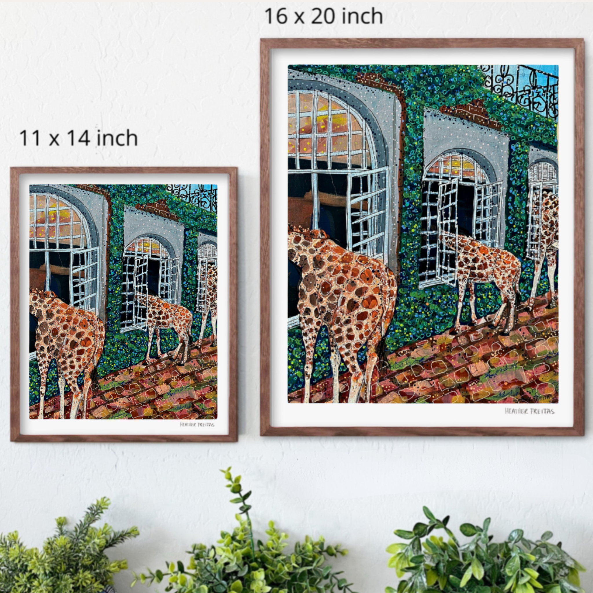 Fine Dinging Giraffe Fine Art Print