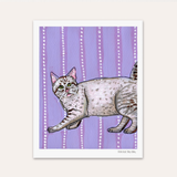 American Bobtail Cat Hand Signed Fine Art Print