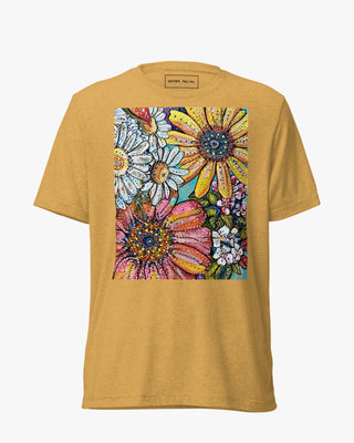 Flower Power Unisex Short Sleeve T-shirt - Heather Freitas - fine art home deccor