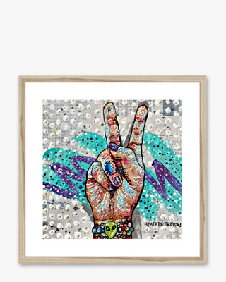 Peace, Love & 90's Framed & Mounted Print