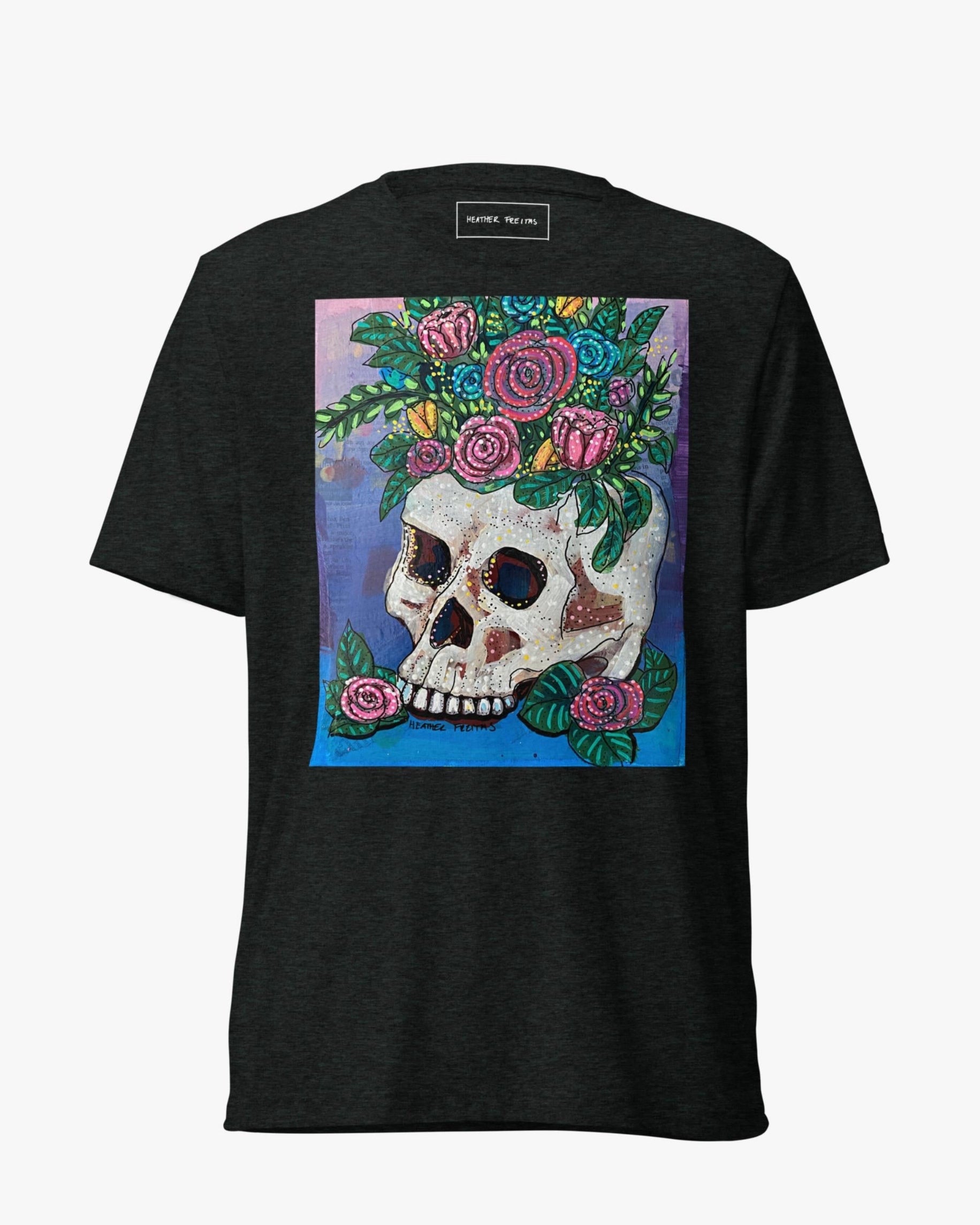 Floral Skull Unisex Short Sleeve T-shirt