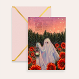 Twilight Sunflower Ghost Fine Art Greeting Card