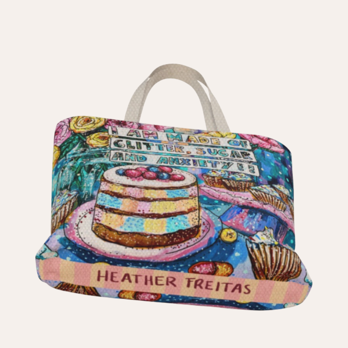 Glitter, Sugar & Anxiety Oversized Tote
