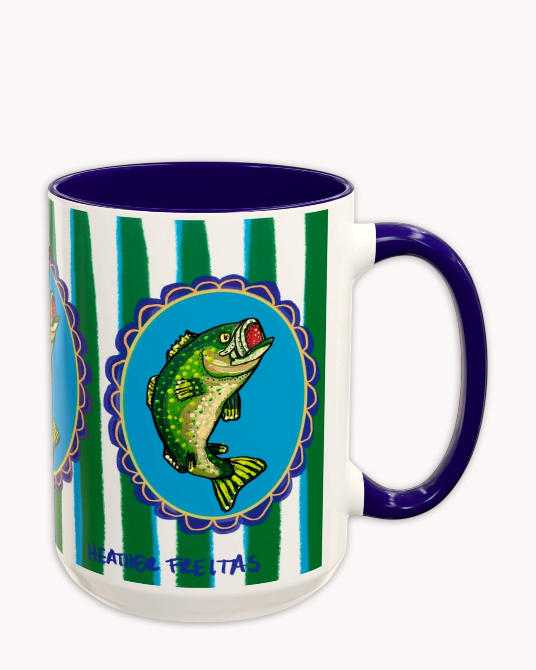 Bass Fish Coffee Mug 15oz