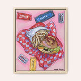 Burger Basket Framed Fine Art Canvas Print