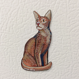Abyssinian Cat Magnet ( Die-Cut )