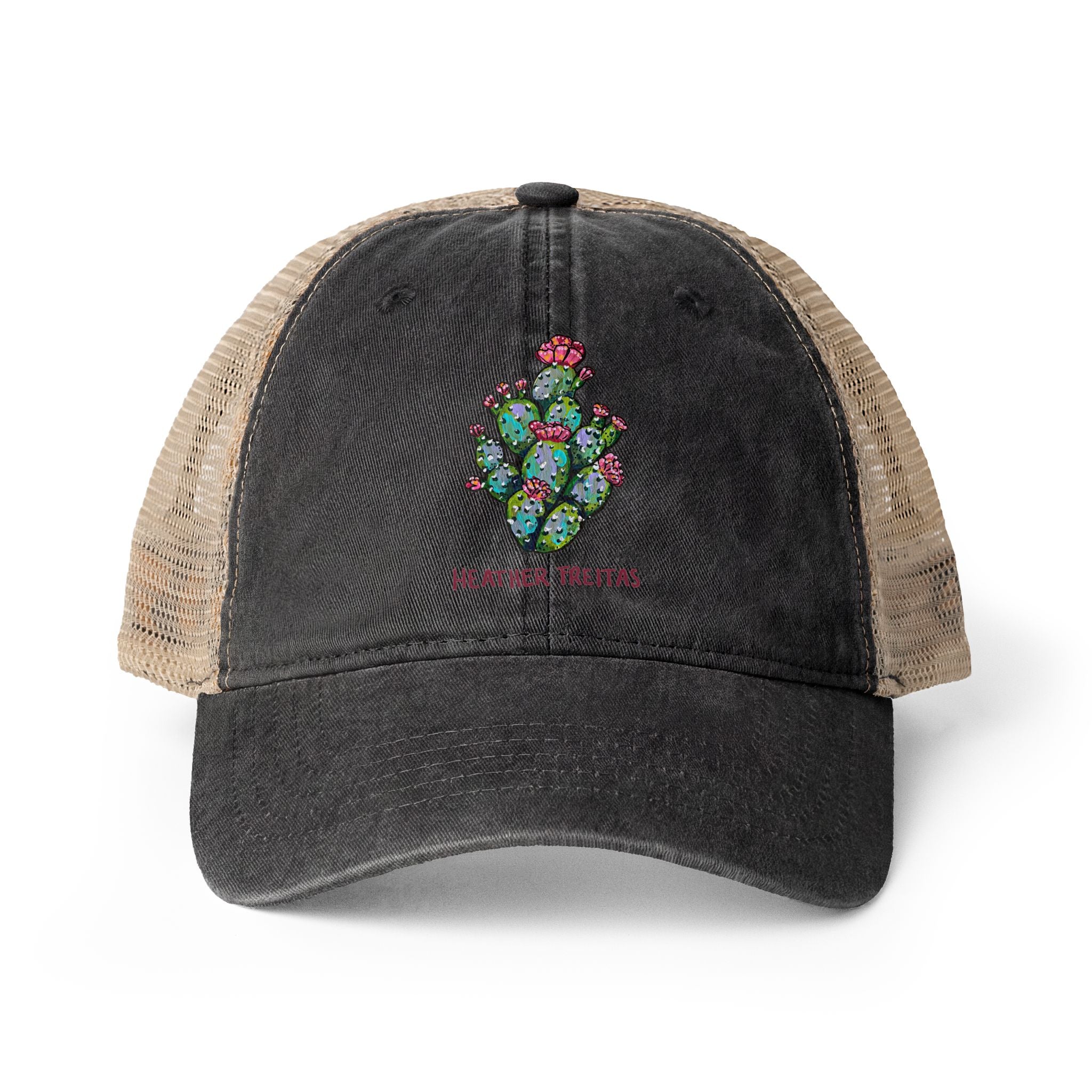 Prickly Pear Women's Washed Mesh-Back Cap
