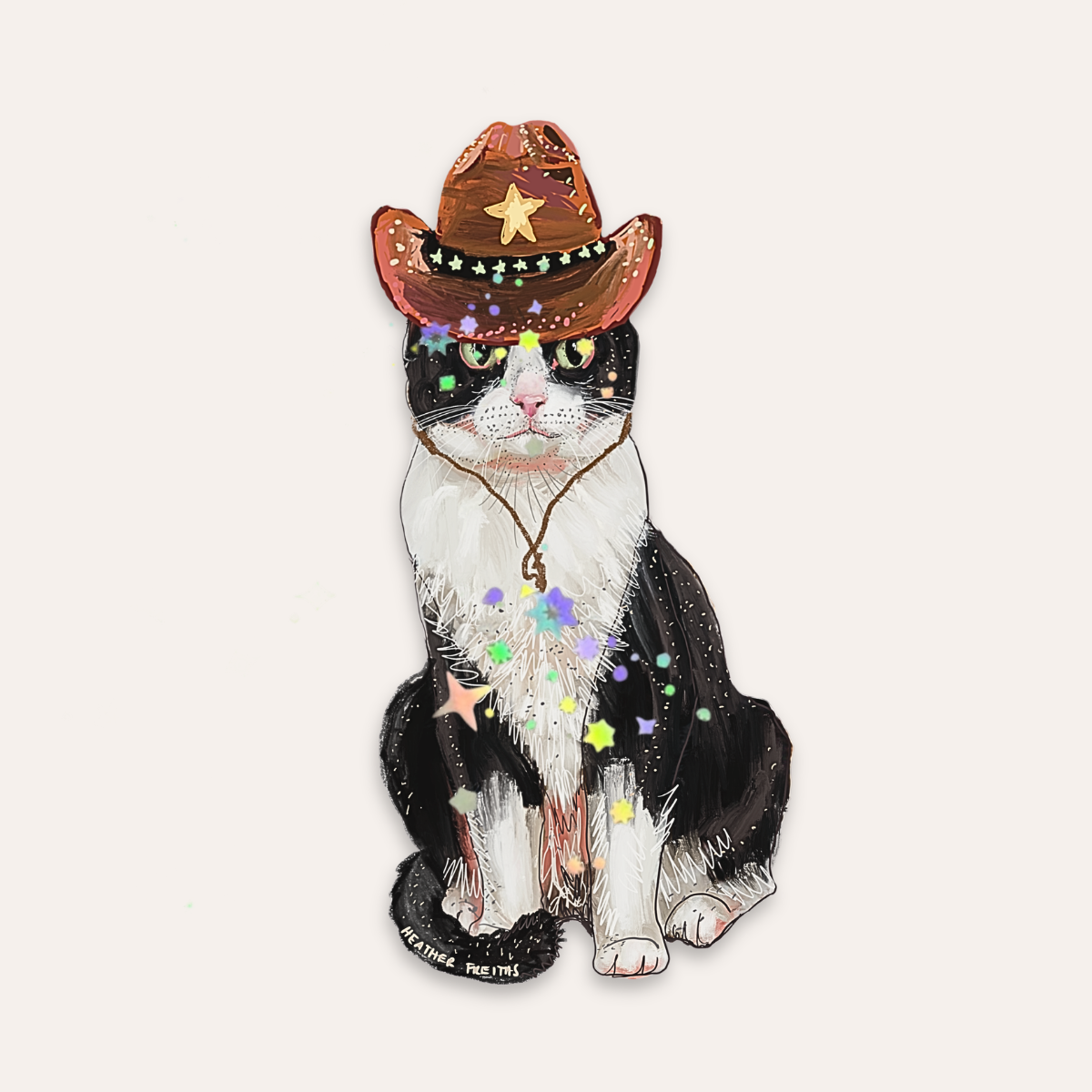 Cowboy Cat Sticker