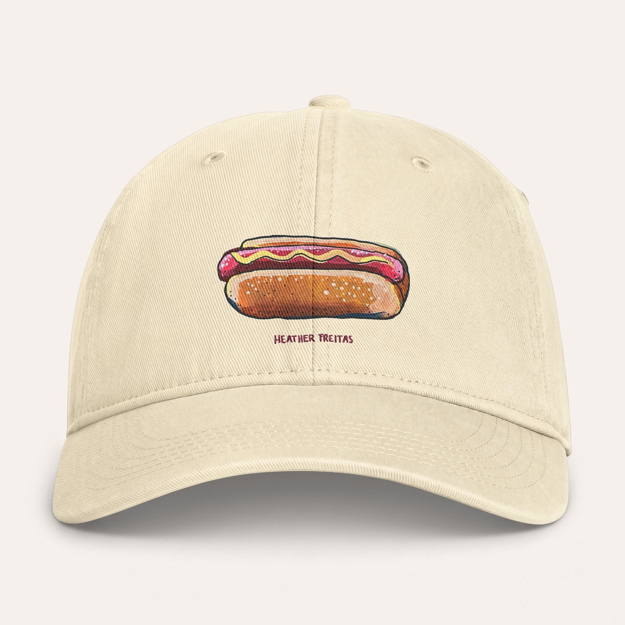 Hot Dog Washed Cotton Cap