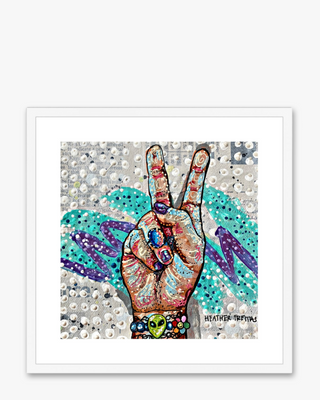 Peace, Love & 90's Framed & Mounted Print