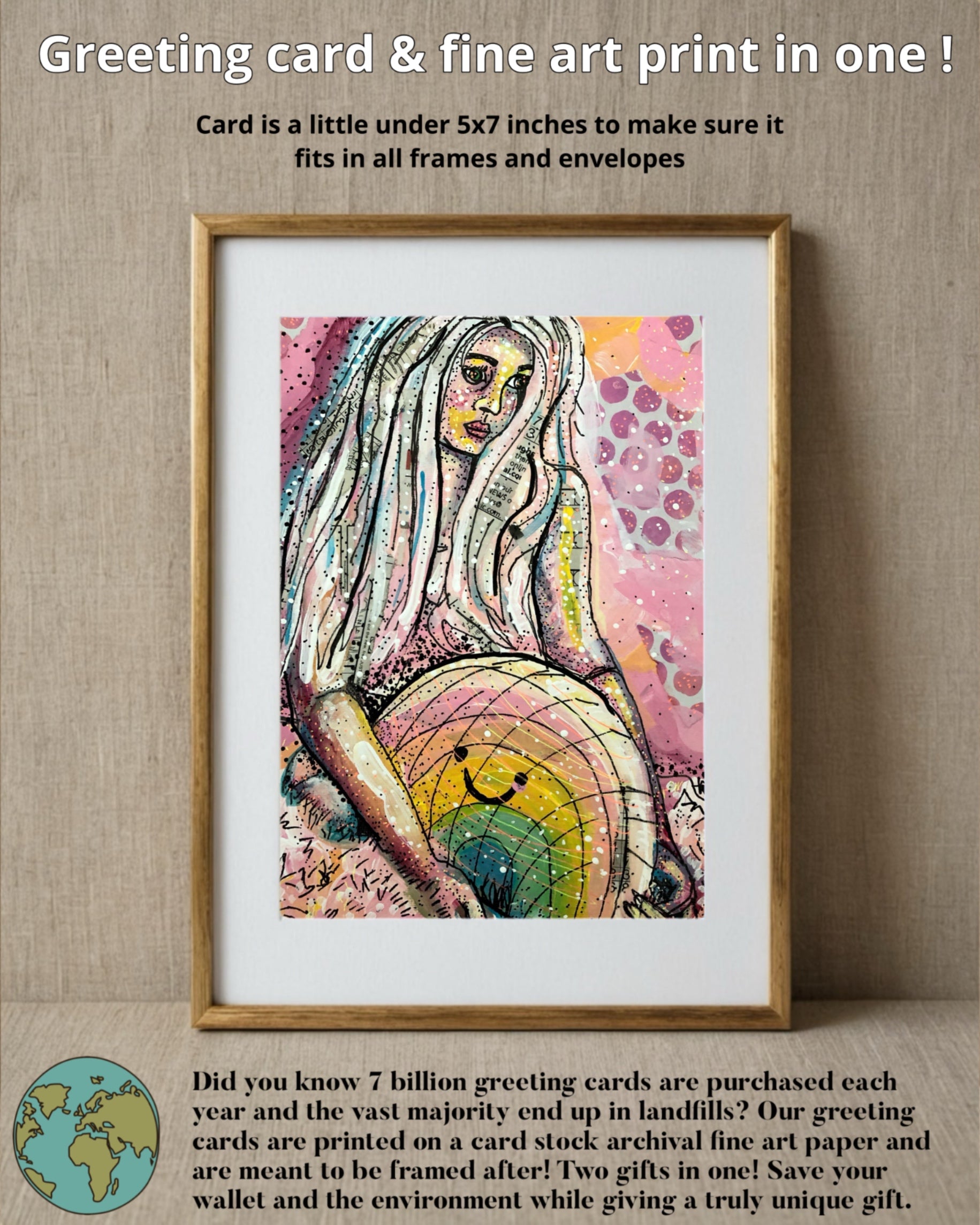 Rainbow Pillow - Greeting Card / Fine Art Print