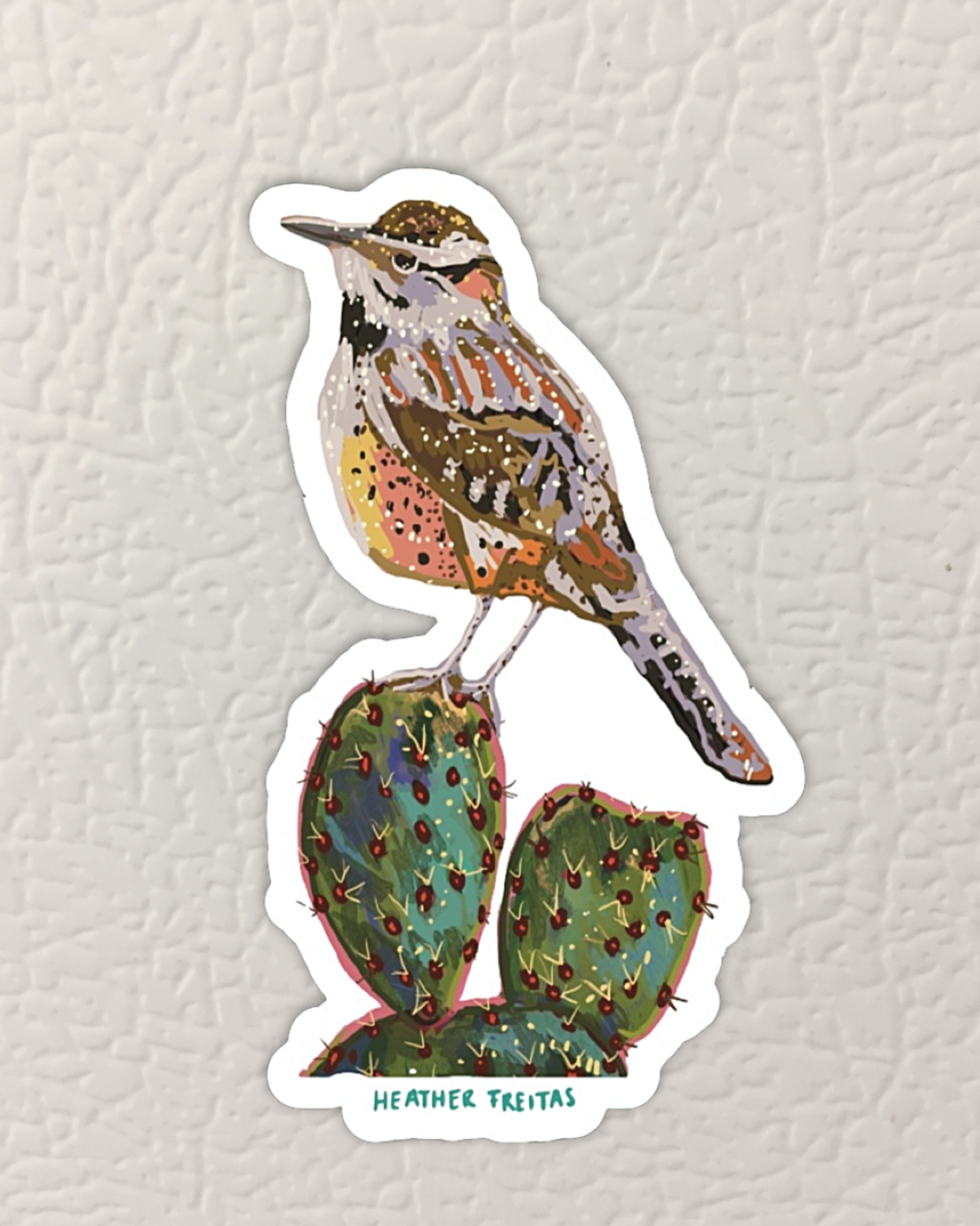 Cactus Wren Magnet ( Die-Cut )