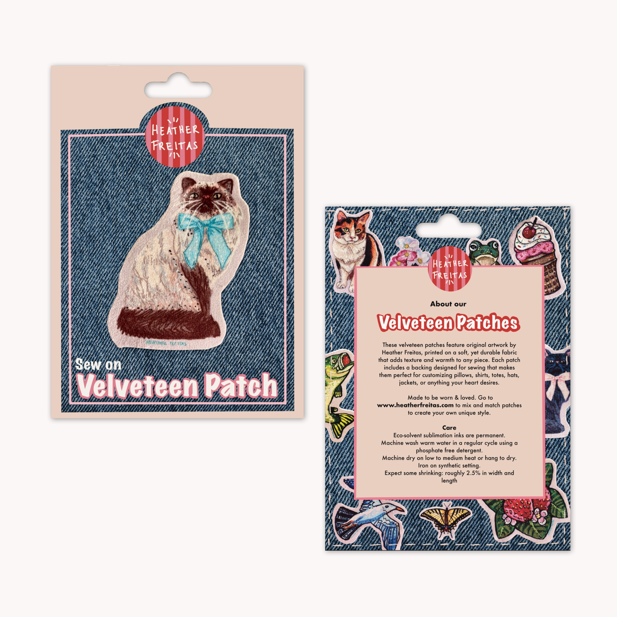 Seal Point Persian Cat - Sew On Velveteen Patch