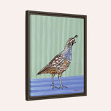 Quail Framed Fine Art Canvas Print