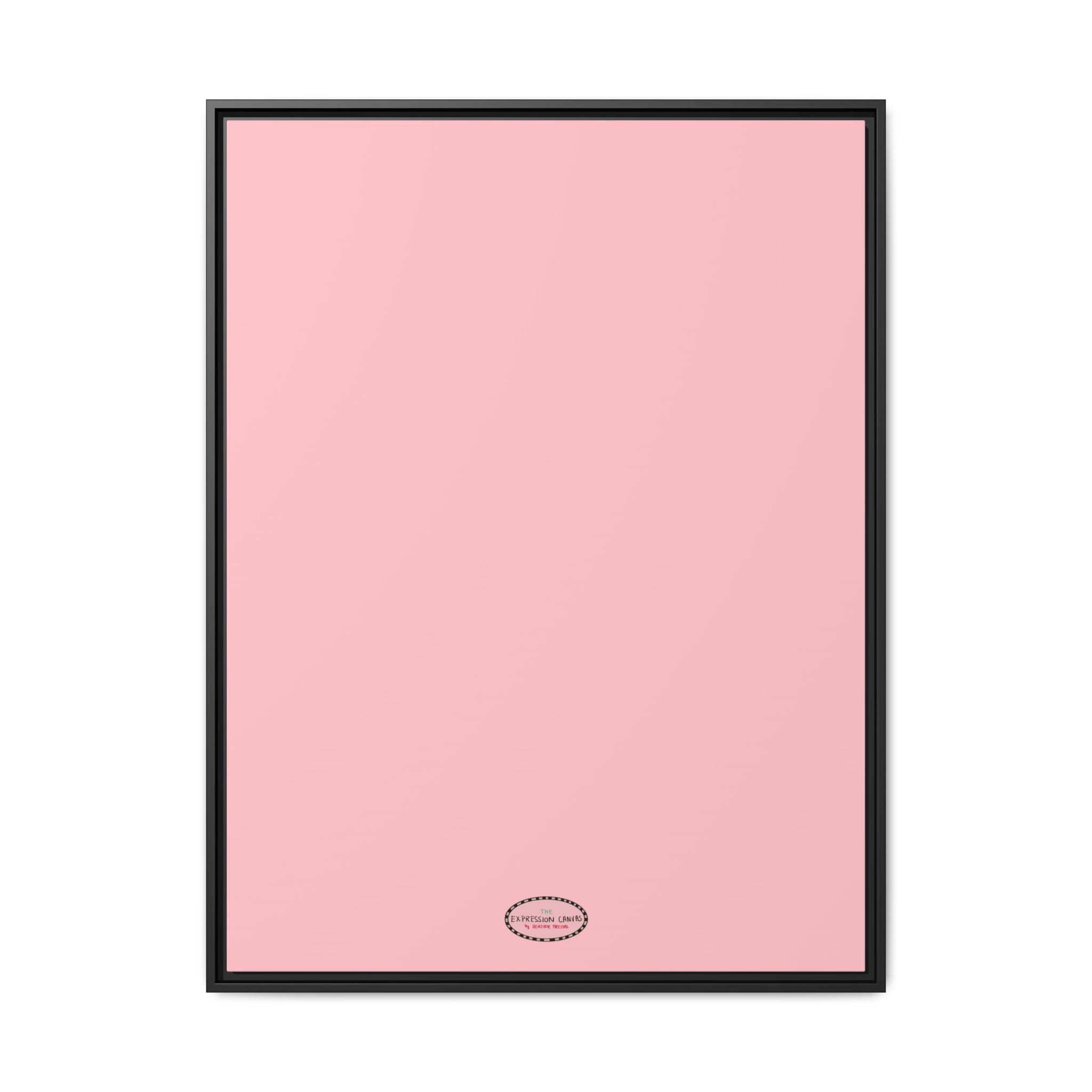 Pink Expressions Framed Canvas Print