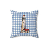 Lighthouse Velveteen Throw Pillow