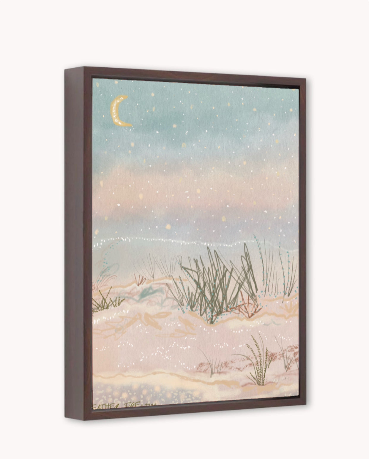 Salt Framed Canvas Print