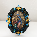 Moody Evil Eye Peacock ( Mini Original Painting )