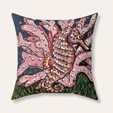 Starry Seahorse Velveteen Throw Pillow
