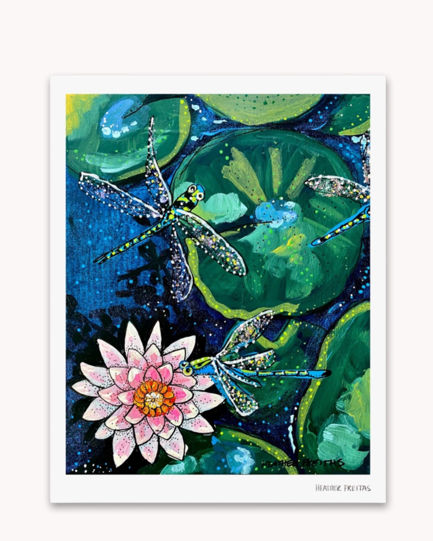 Dragonfly Lily Fine Art Print