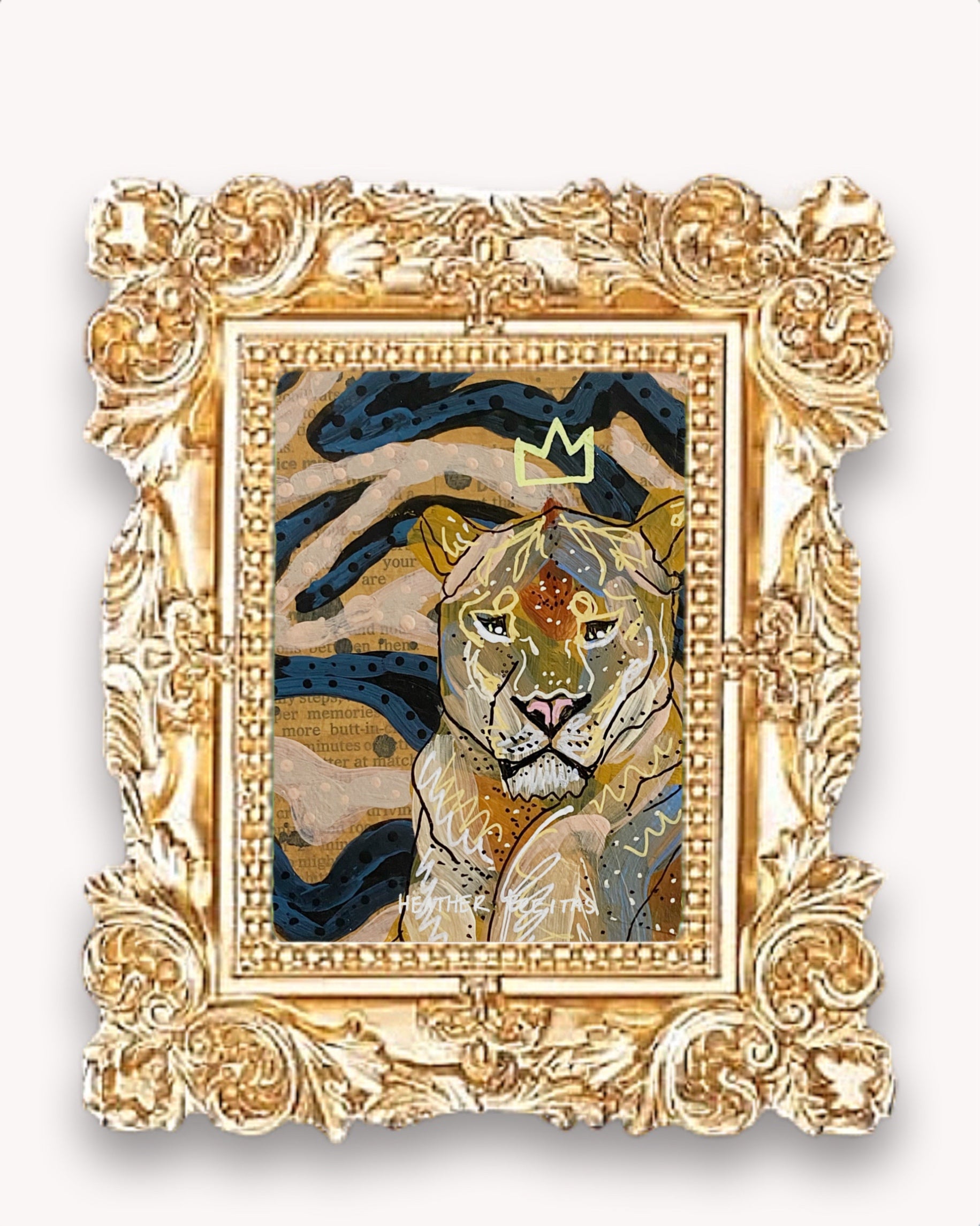 Queen Lioness Framed Magnet ( Small )