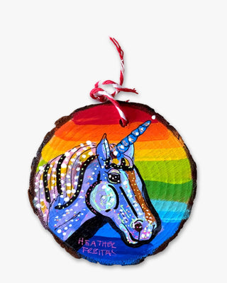 Unity The Unicorn - Hand Painted Ornament