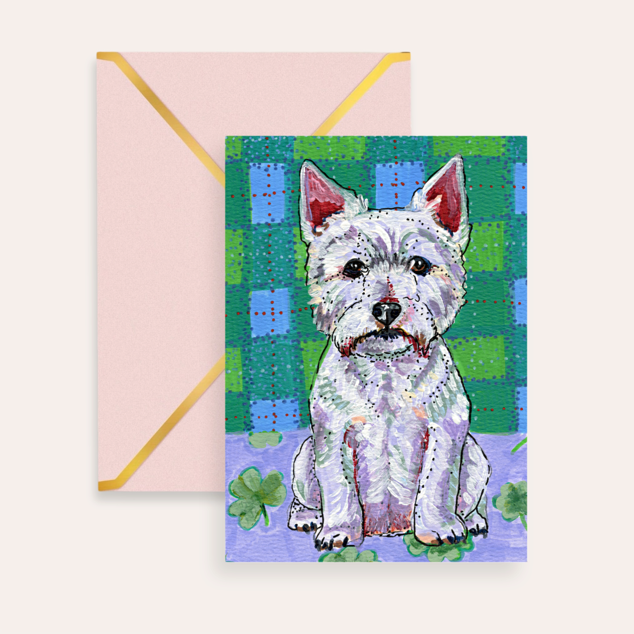 Westie Fine Art Greeting Card