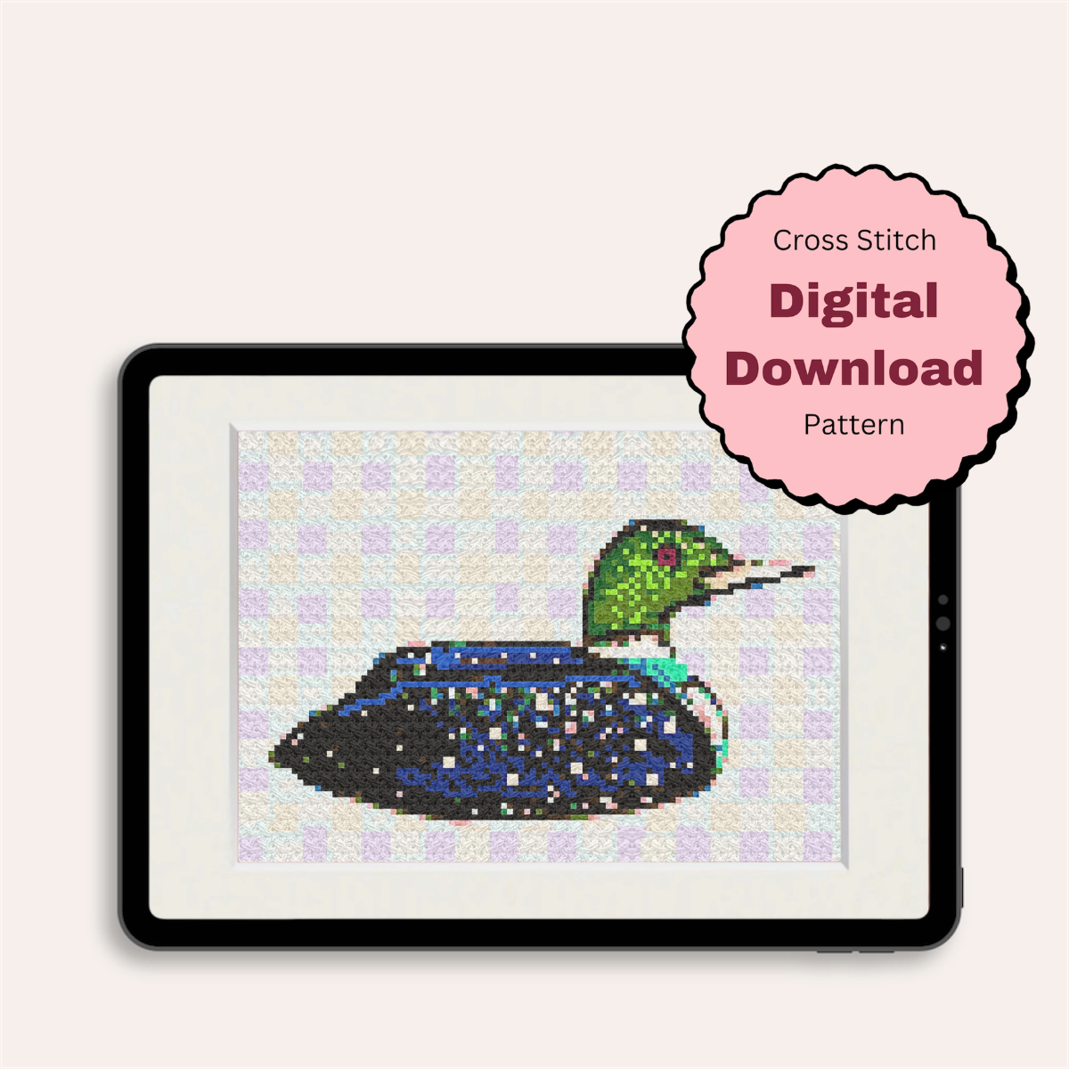 Loon Counted Cross Stitch Pattern ( Digital Download )
