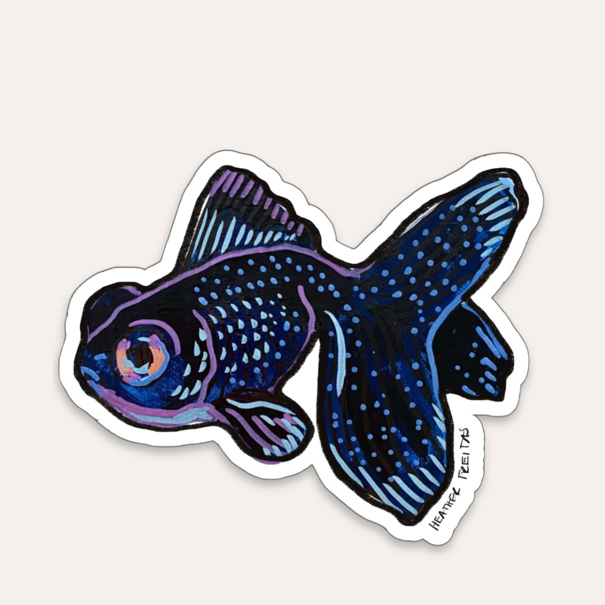 Black Moor Goldfish Sticker