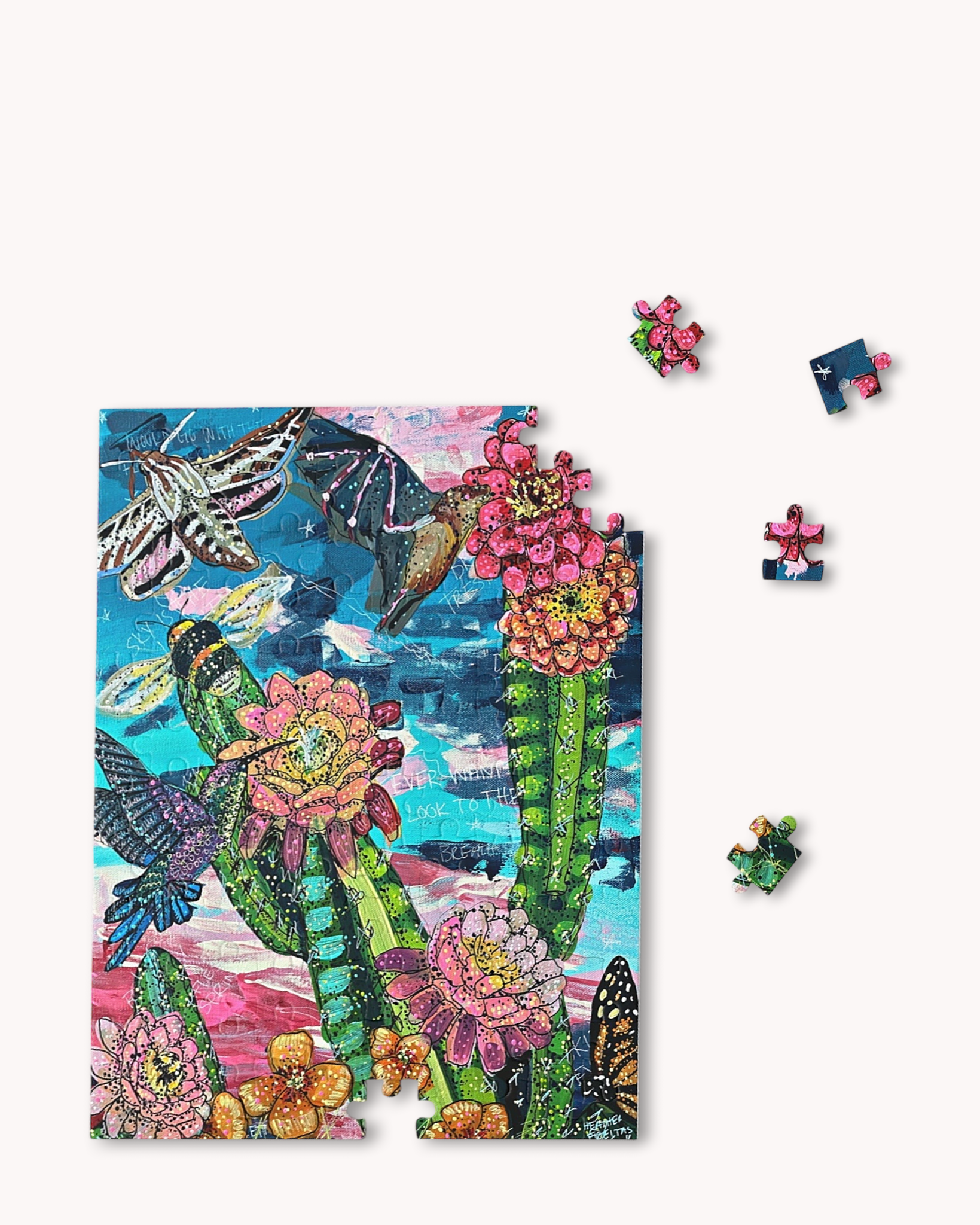 Twilight Desert Pollinators Puzzle ( 120 - 500 Piece )