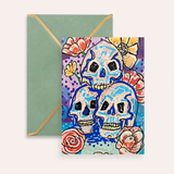 Three Skulls Fine Art Greeting Card