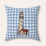 Lighthouse Velveteen Throw Pillow