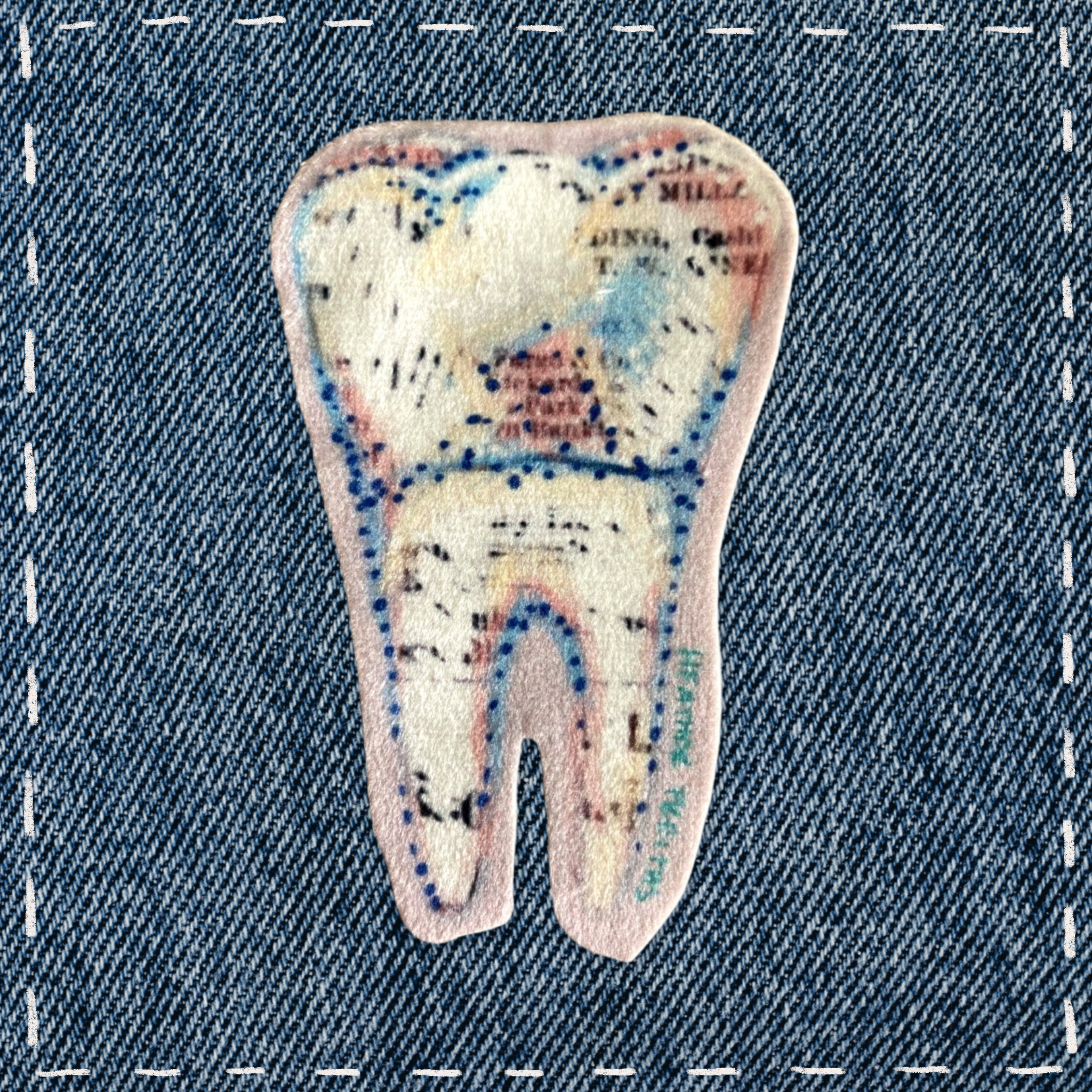 Tooth - Sew On Velveteen Patch