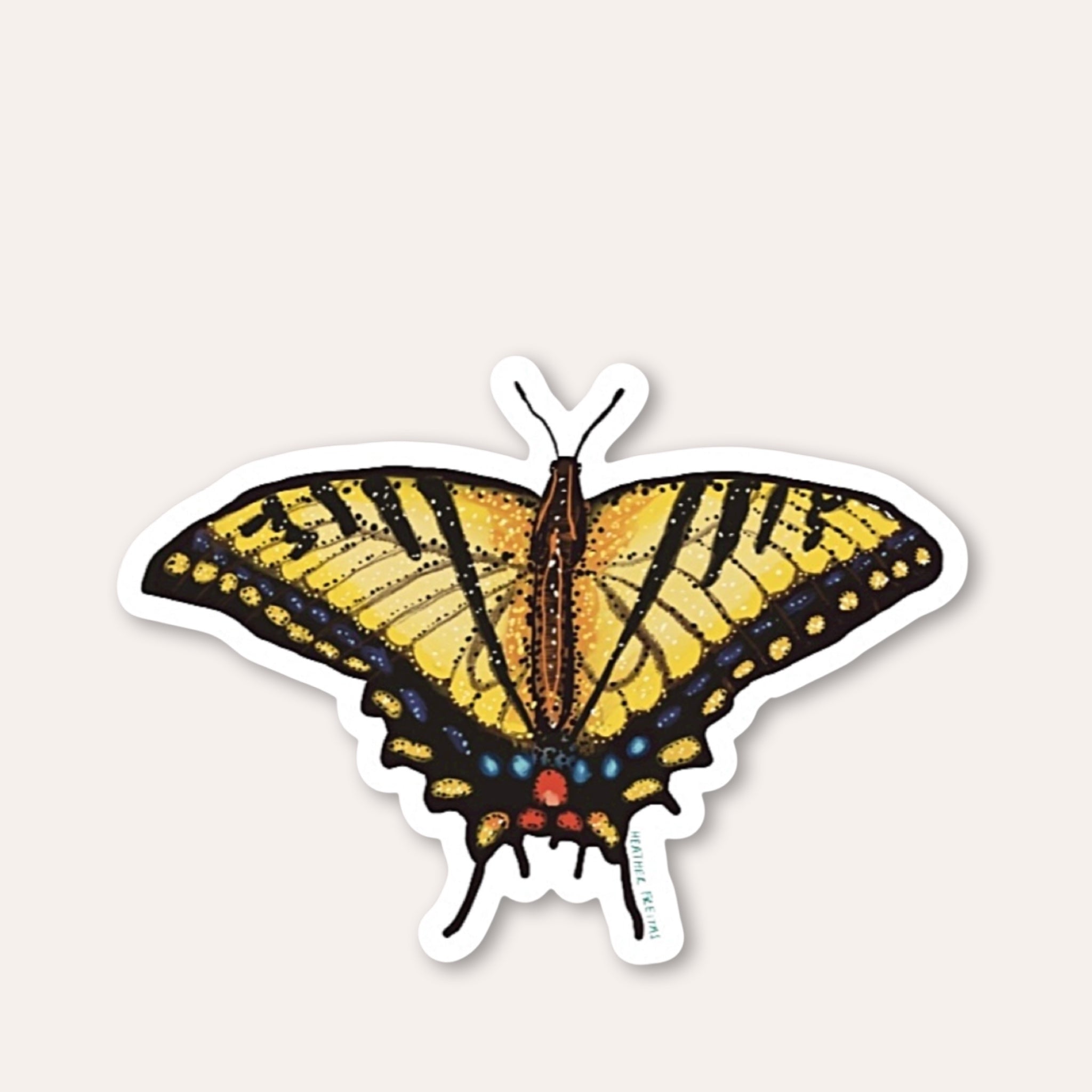 Yellow Swallowtail Butterfly Sticker