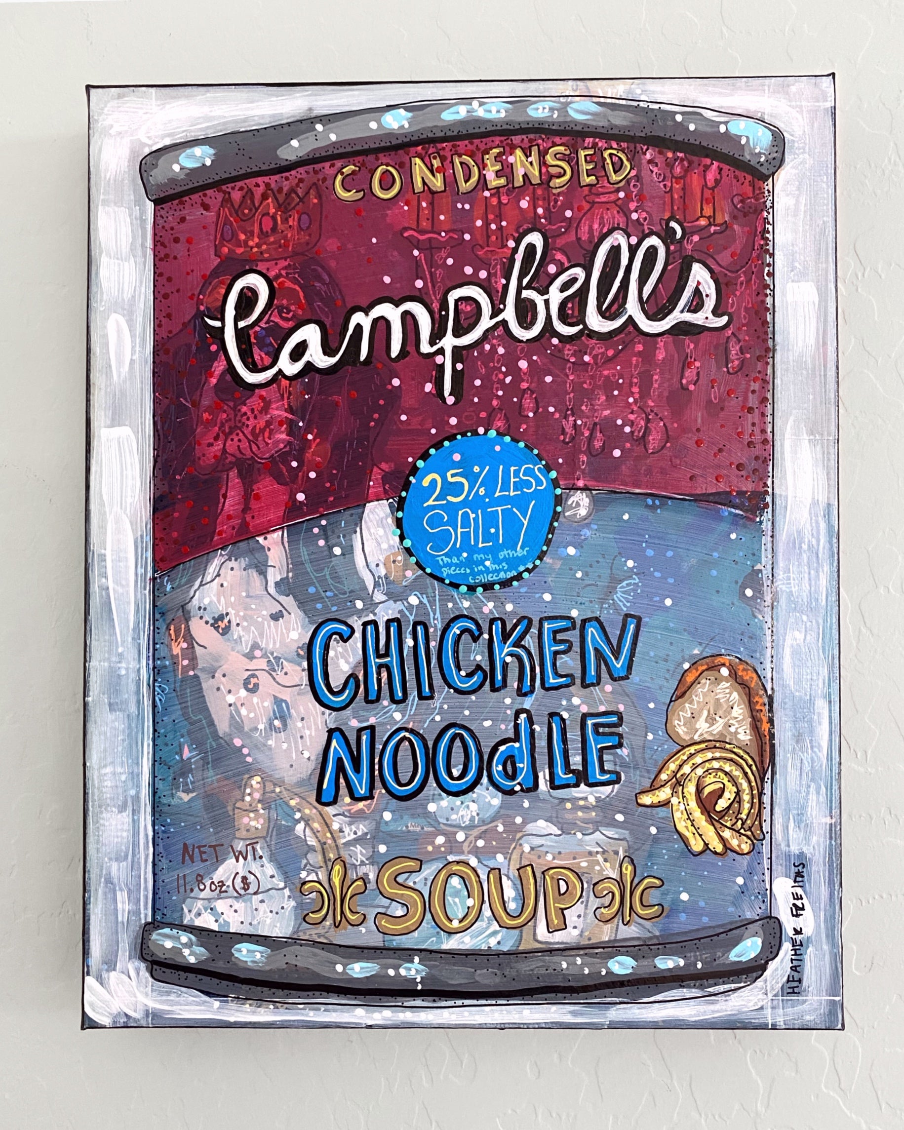Less Salty Chicken Noodle Soup ( Original Painting )