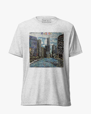 Chicago Unisex Short Sleeve T-shirt - Heather Freitas - fine art home deccor