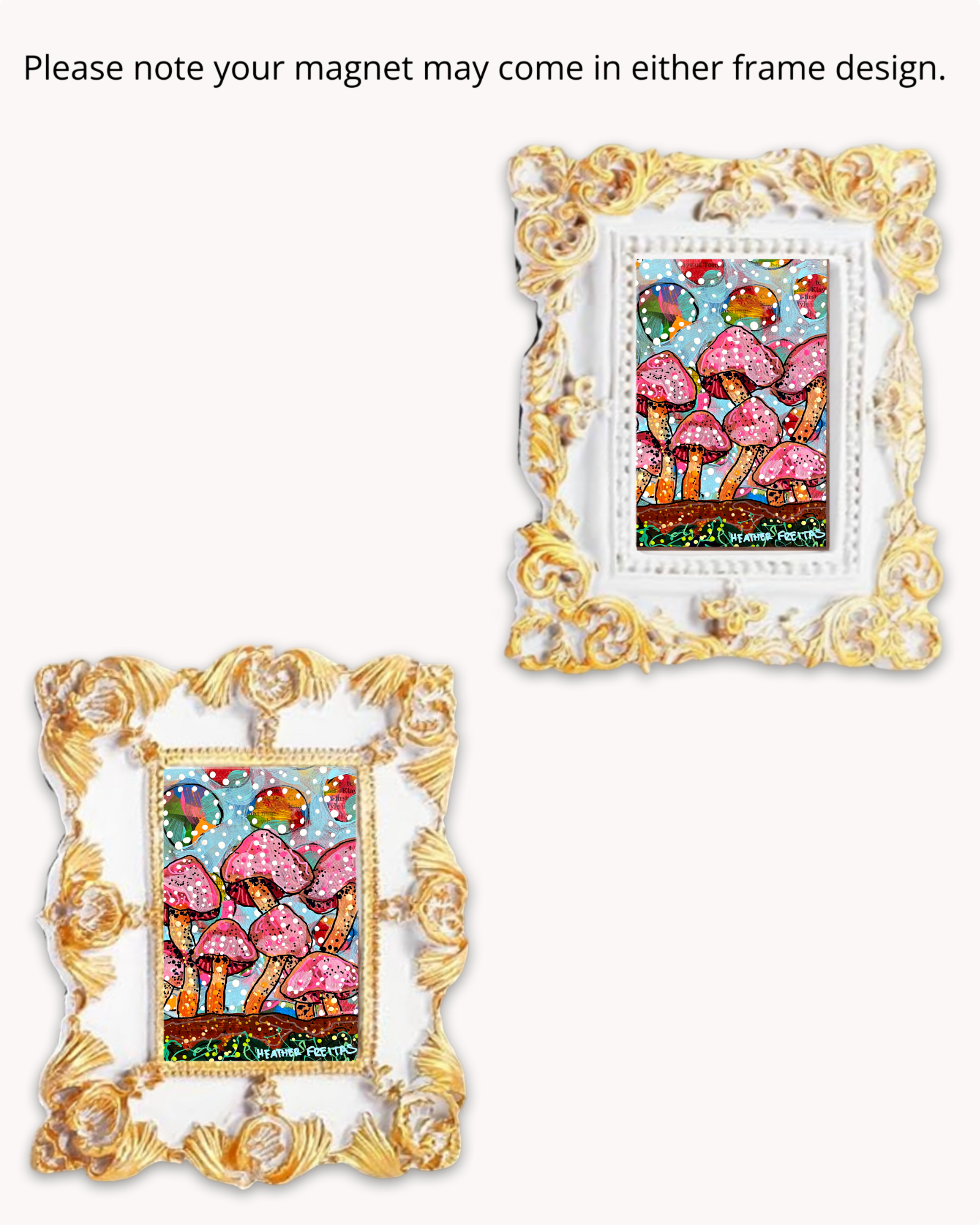 Cotton Candy Caps Framed Magnet ( Small )