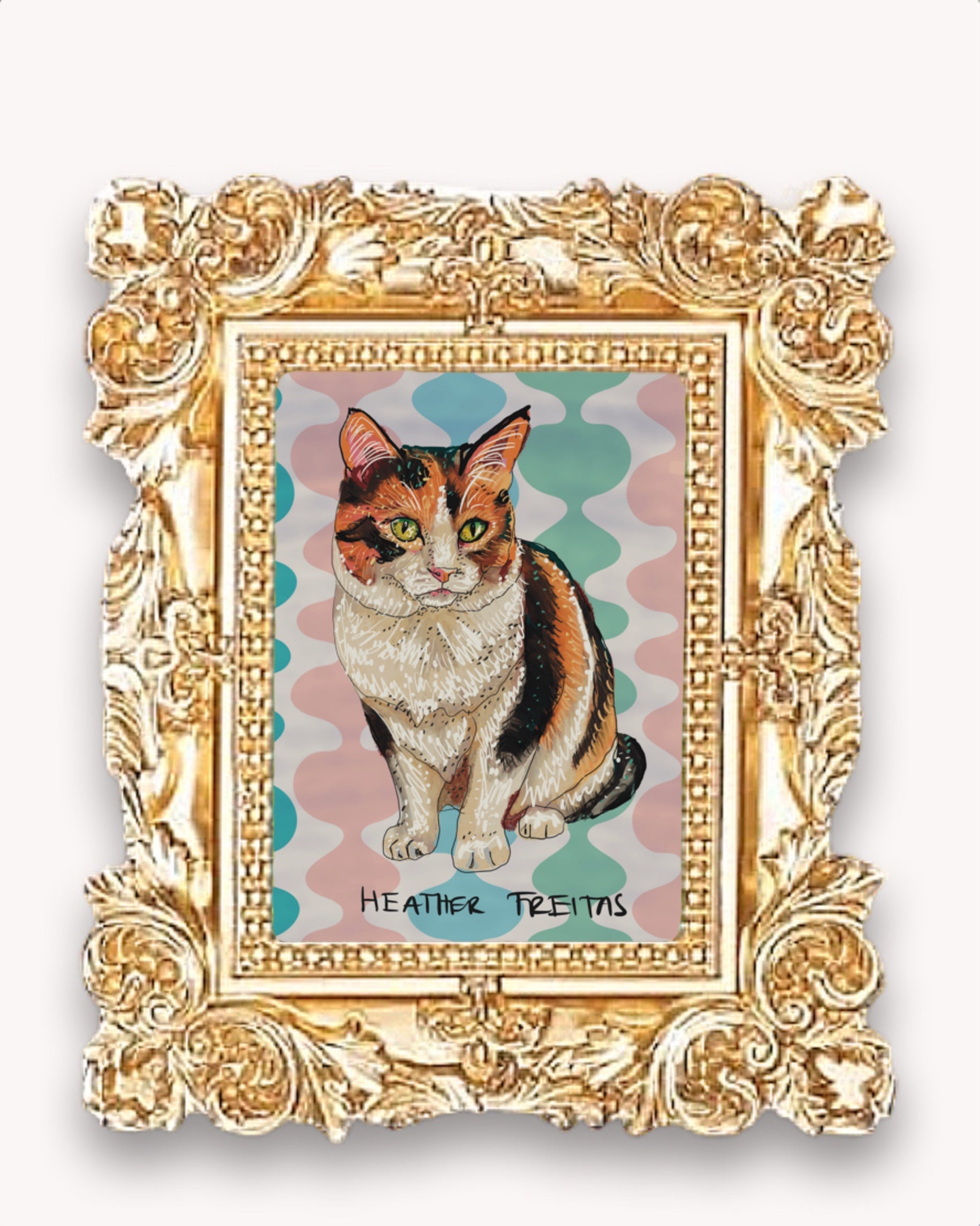 Calico Framed Magnet ( Small )