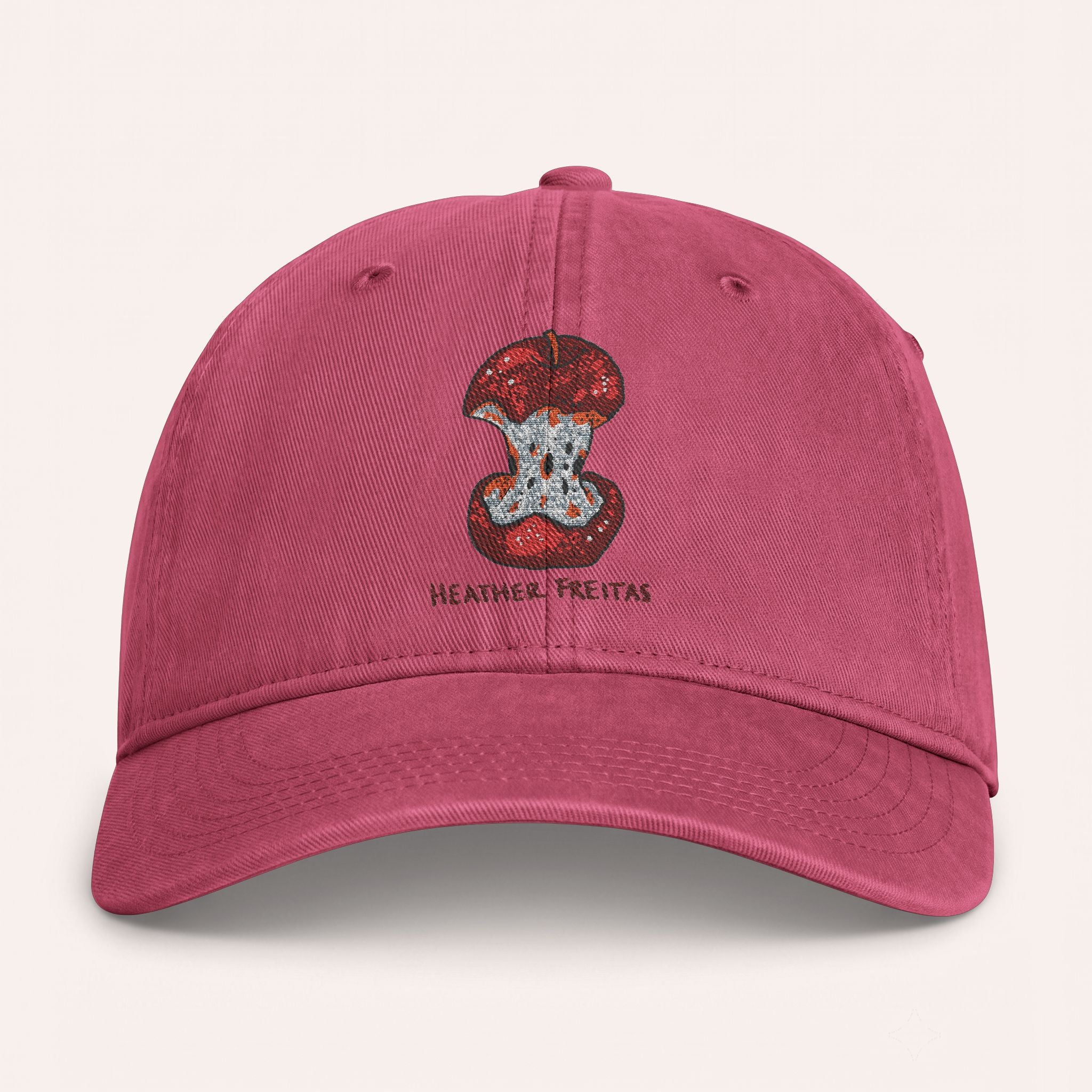 Eaten Apple Embroidered Cap