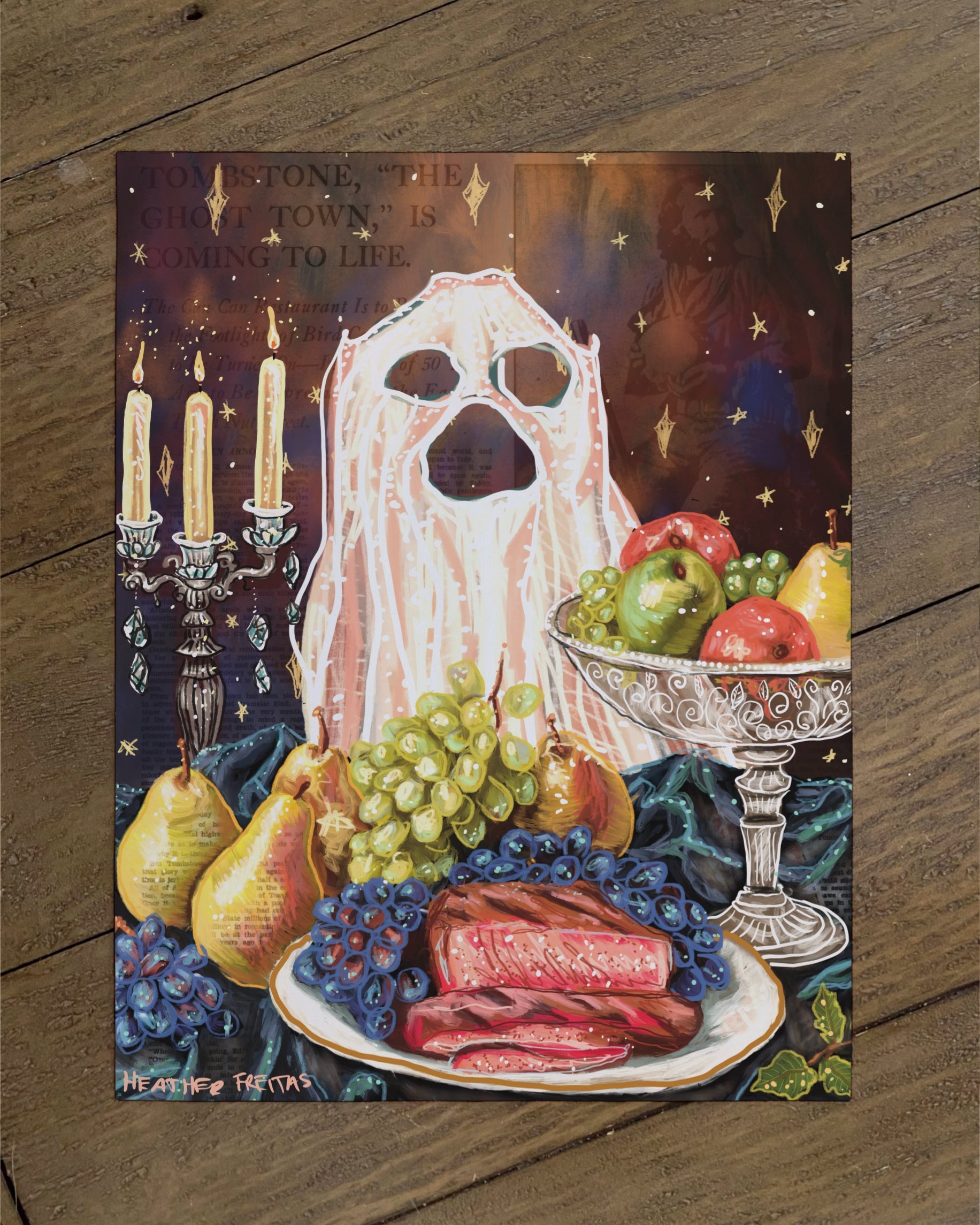 CUSTOM Mutt - Build Your Own Dining Dog Paper Print