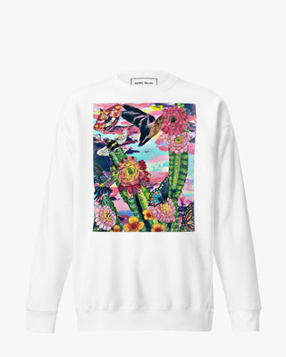 Desert Dawn Pollinators Unisex Premium Sweatshirt - Heather Freitas - fine art home deccor