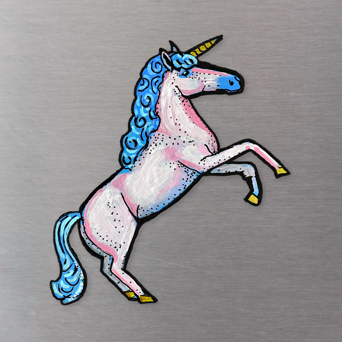 Pink Unicorn Magnet ( Die-Cut )
