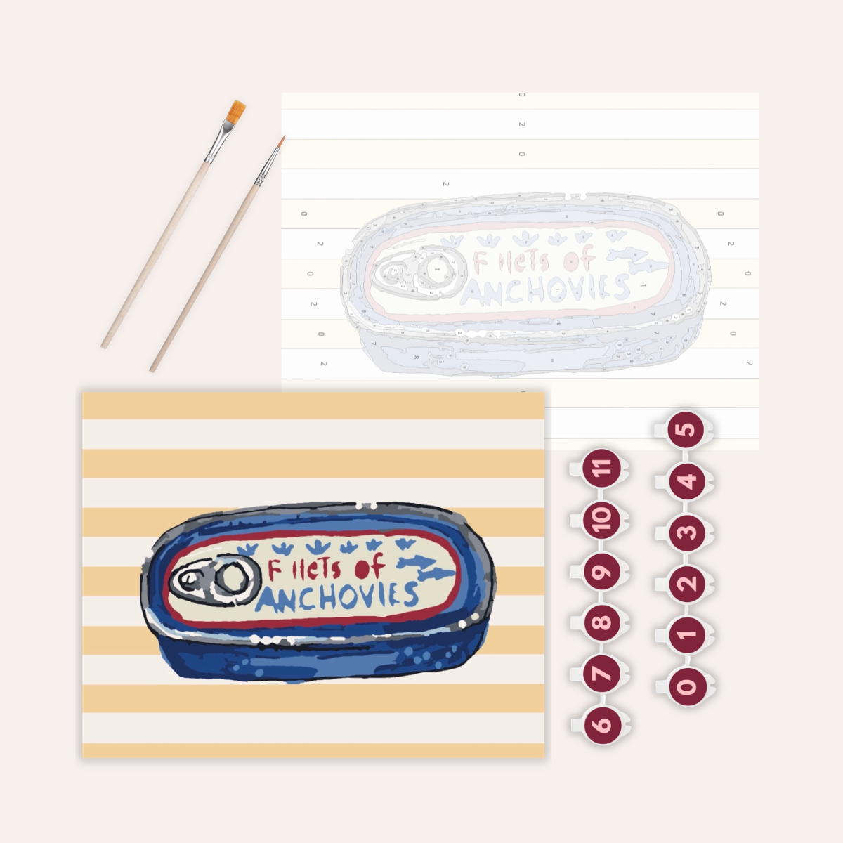 Anchovies - Paint by Numbers Kit