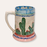 Sonoran Desert Hand Painted Ceramic Beer Stein