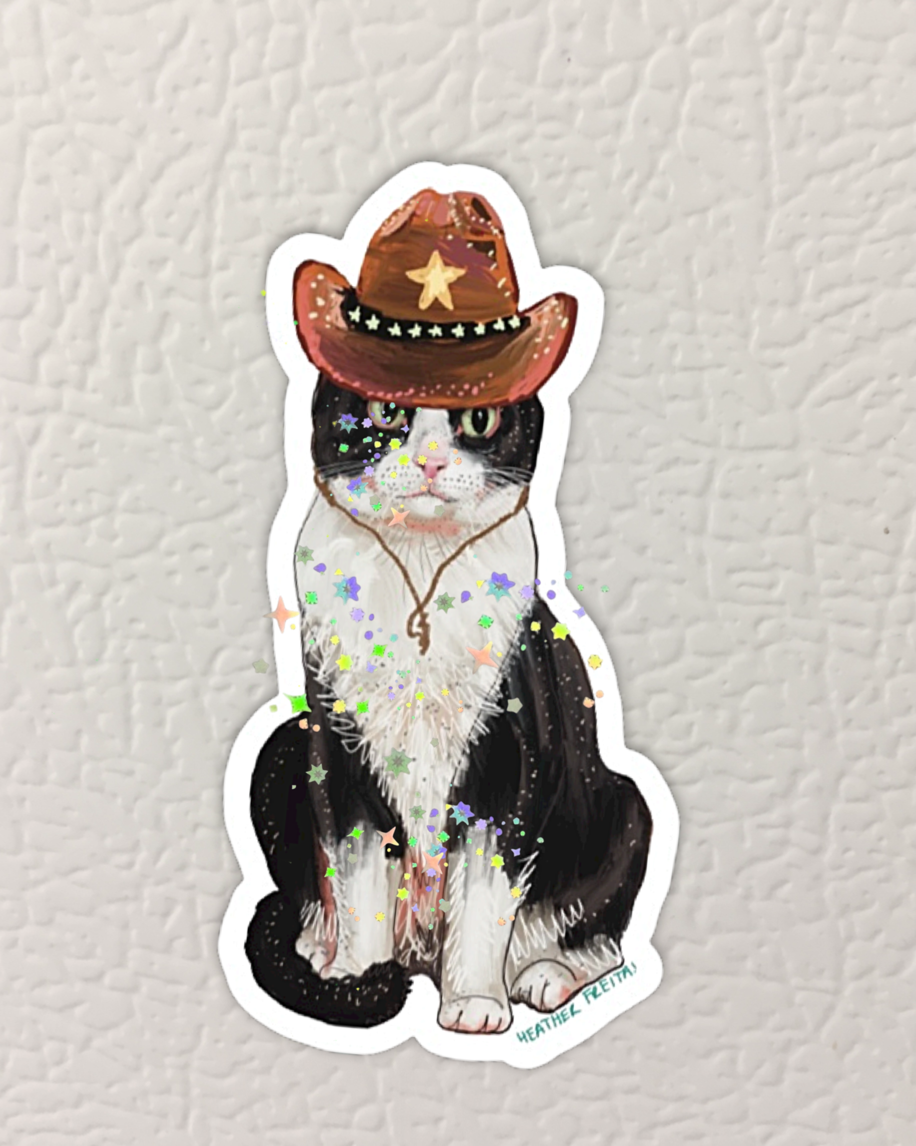Cowboy Cat Magnet ( Die-Cut )