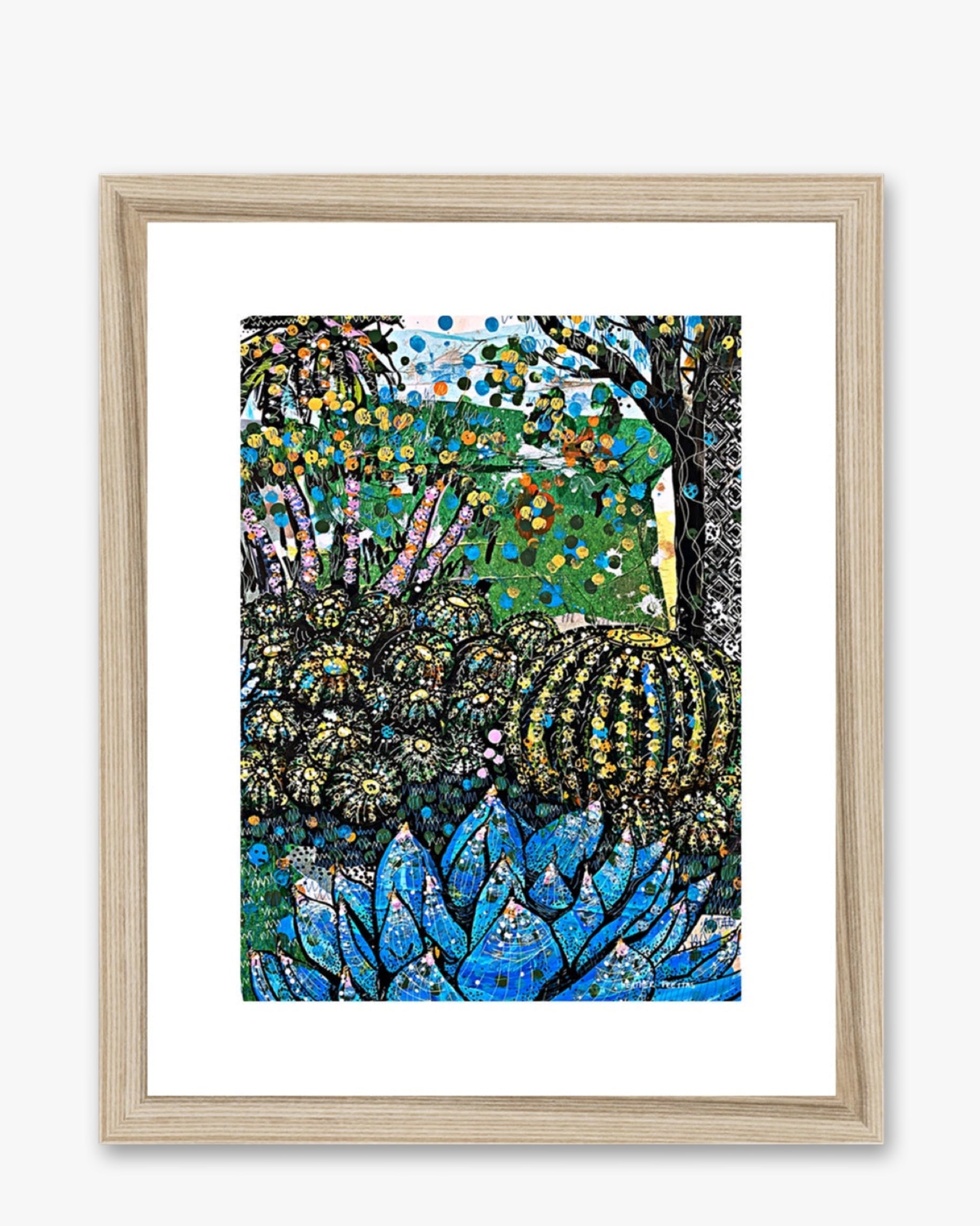 Barrel Cactus Candy Land  Framed & Mounted Print