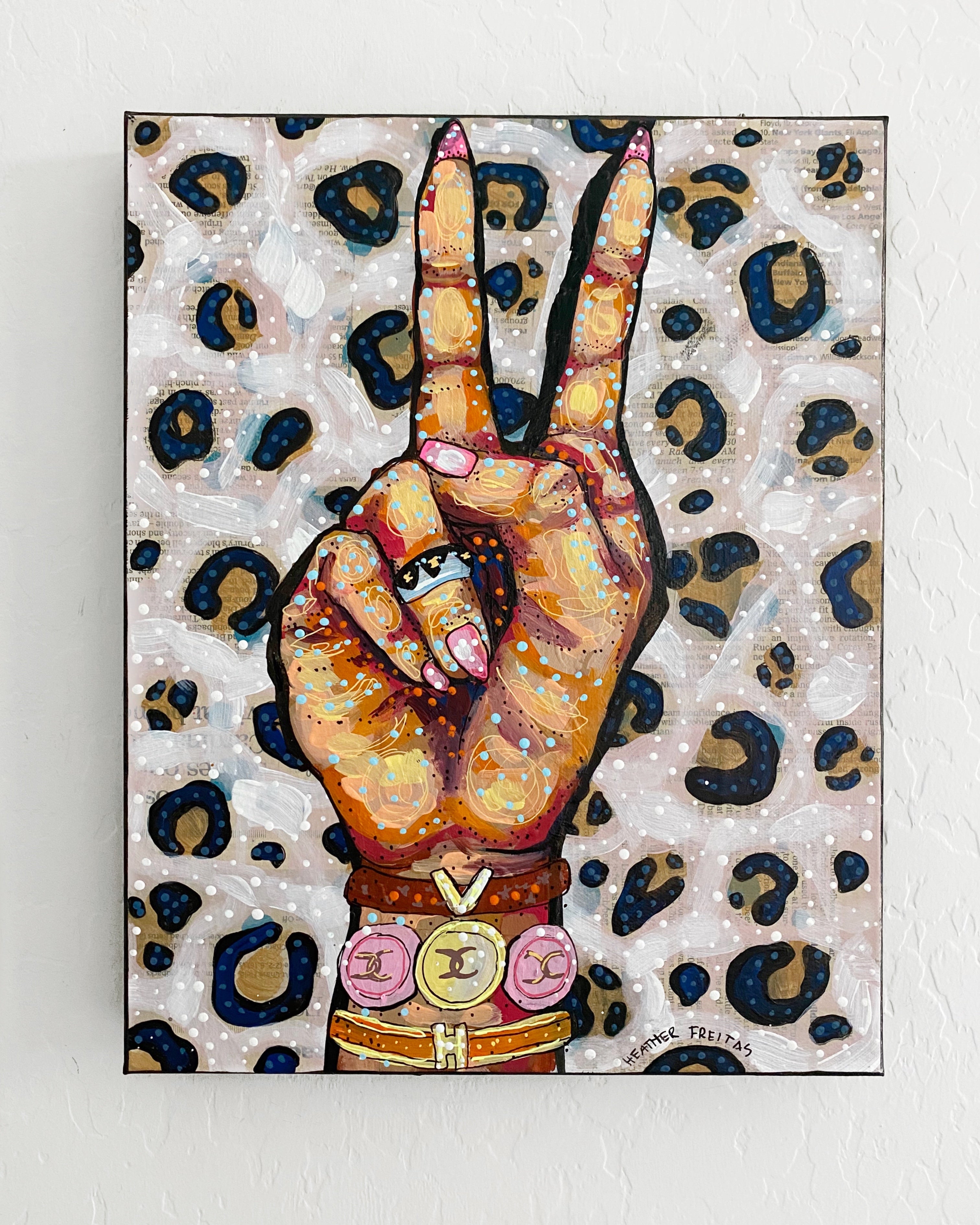 Peace, Love, Fashion & Leopard Print ( Original Painting )